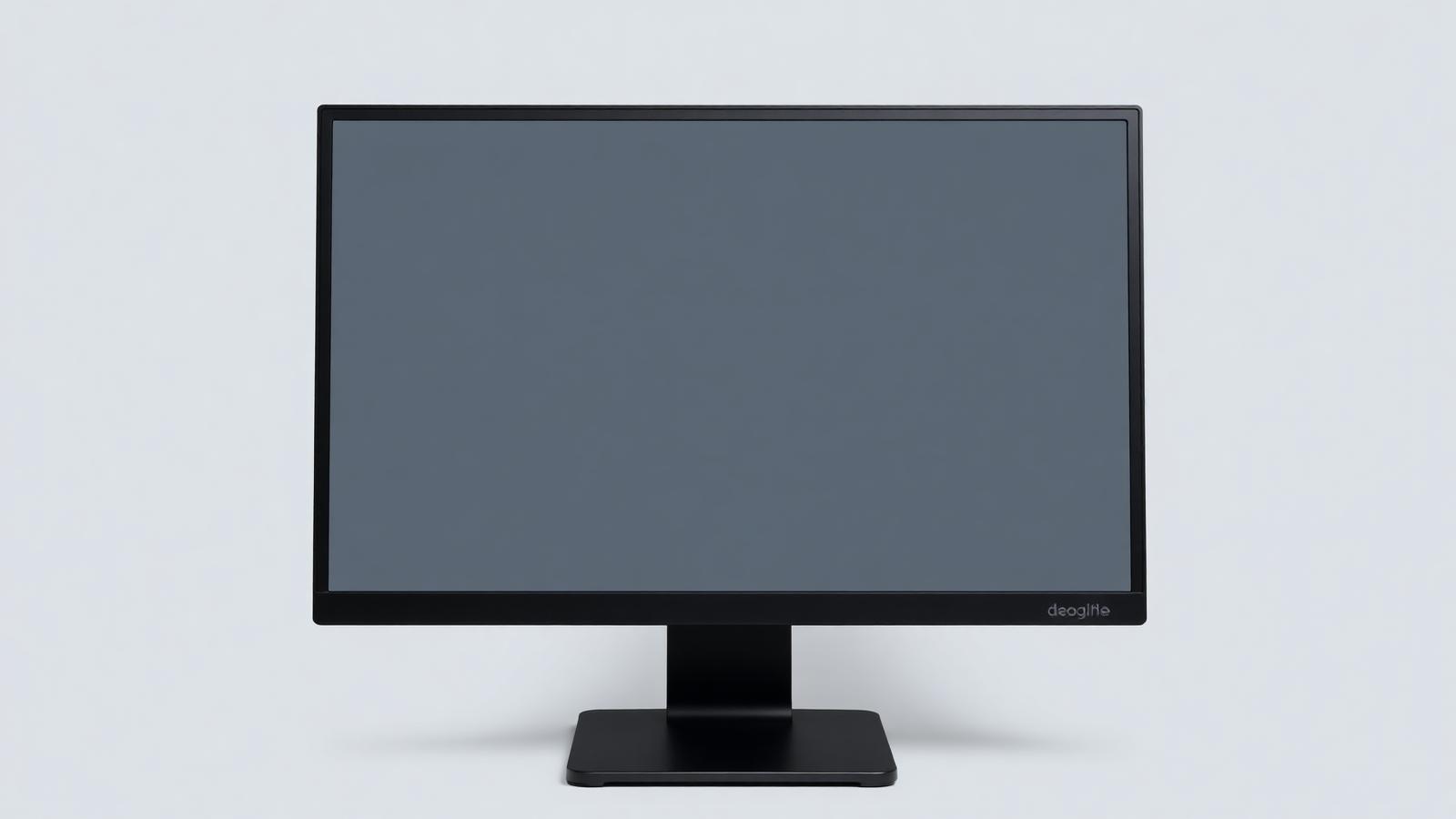 Slim-bezel desktop monitor on a plain studio background