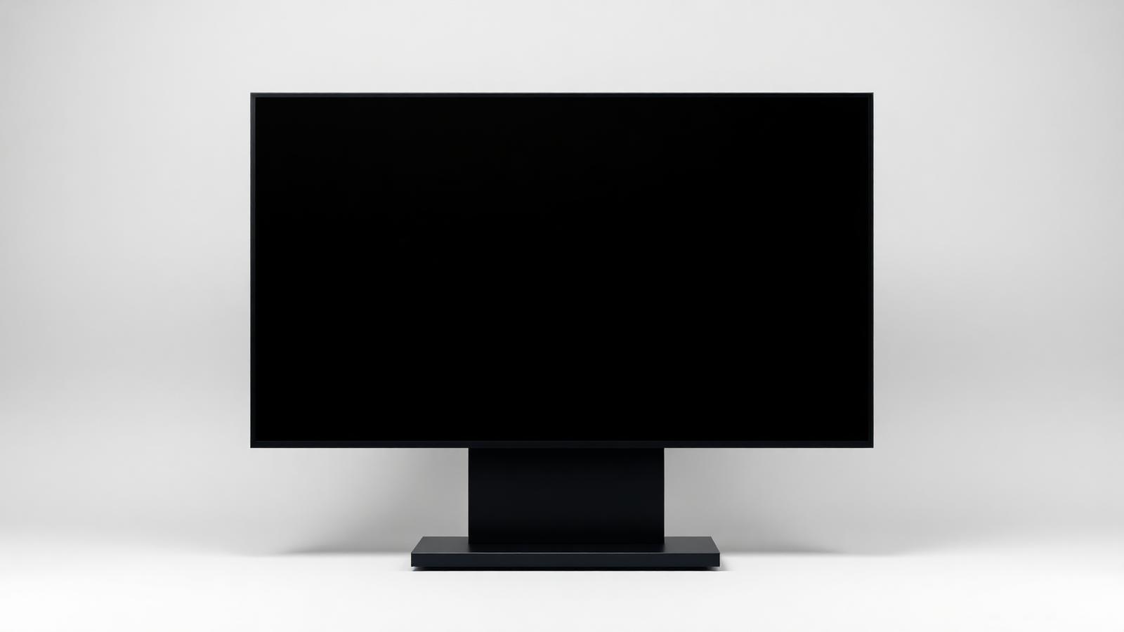Flat-panel television on a pedestal stand